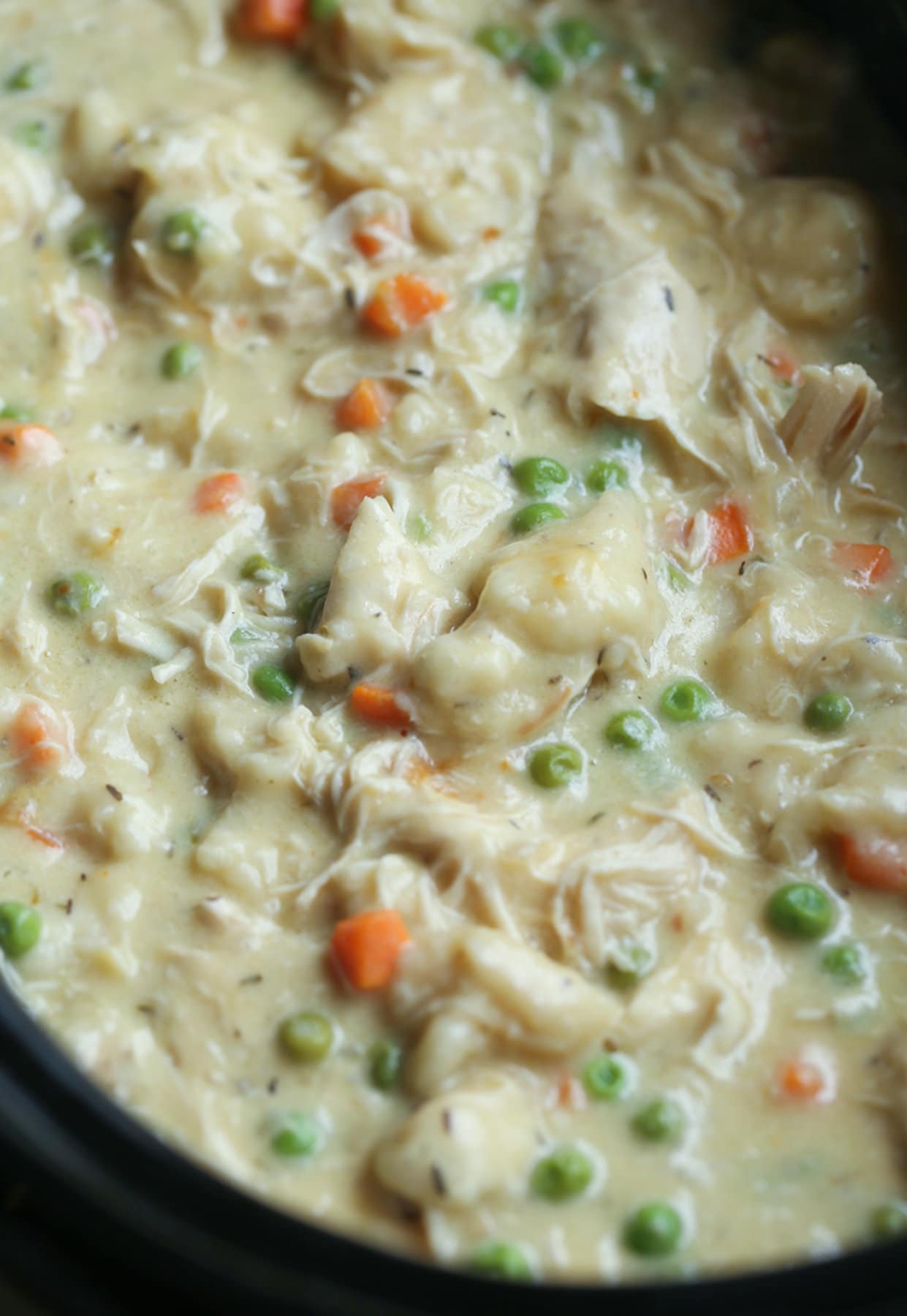 Chicken and dumplings in a slow cooker