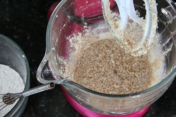 A mixing bowl of batter
