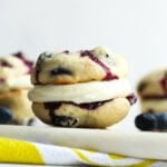 Lemon Blueberry Whoopie Pies on a plate