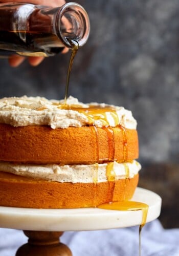 Image of a Perfect Pumpkin Cake with Maple Frosting